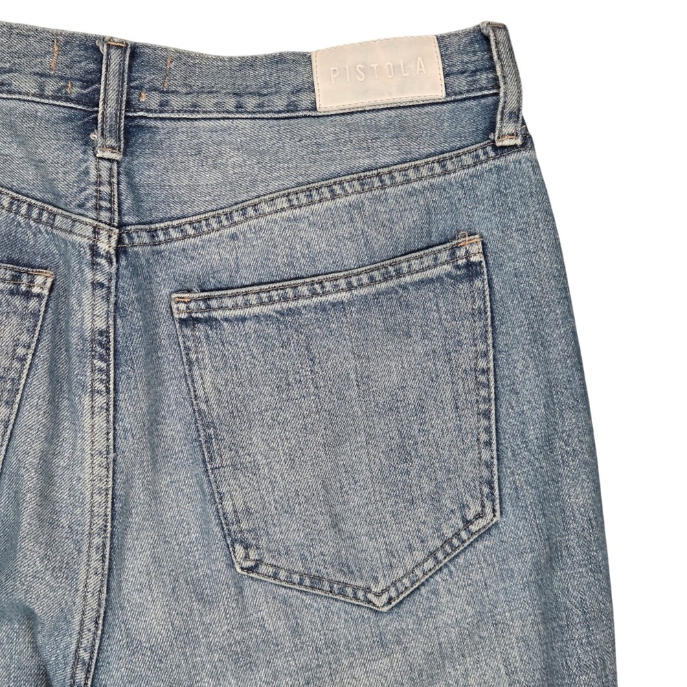 Pistola Women 30 Stevie High Rise Relaxed Flare‎ Jeans Light Wash Cotton Rayon - Picture 6 of 6